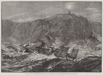 Wrack der HMS Wasp bei Tory Island, Donegal von William Heysham Overend
