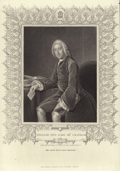 Porträt von William Pitt dem Älteren von William Hoare
