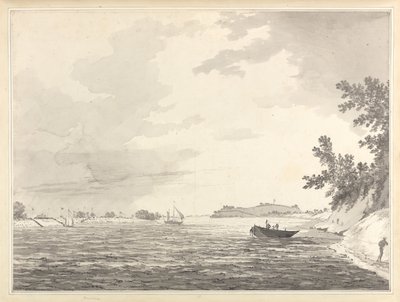 Ansicht eines Militärlagers mit Chunargarh in der Ferne von William Hodges