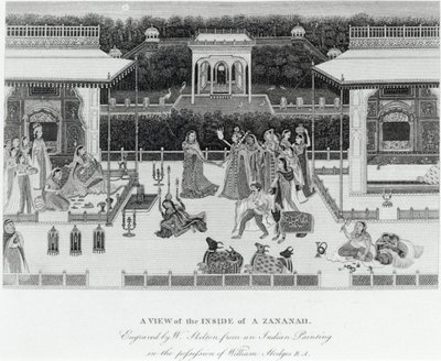 Ansicht des Inneren eines Zananah von William Hodges