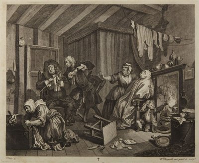 Der Lebensweg einer Dirne, Platte 5 von William Hogarth
