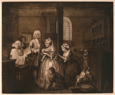Ein Wüstling Fortschritt - 5: Er heiratet, 1733 von William Hogarth