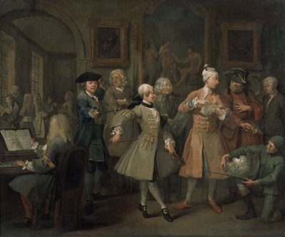 Der Lebenswandel eines Wüstlings II: Der Empfang des Wüstlings, 1733 von William Hogarth