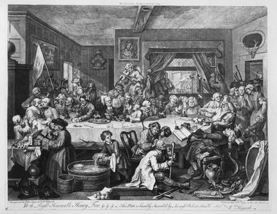Ein Wahlbankett, 1755 von William Hogarth