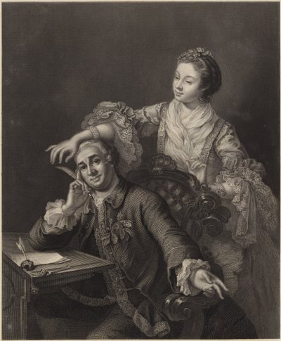 David Garrick und seine Frau von William Hogarth