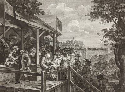 Die Parlamentswahlen. Blatt 3: Die Stimmabgabe von William Hogarth