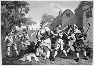Hudibras Der Ritter unterwirft sich Trulla von William Hogarth