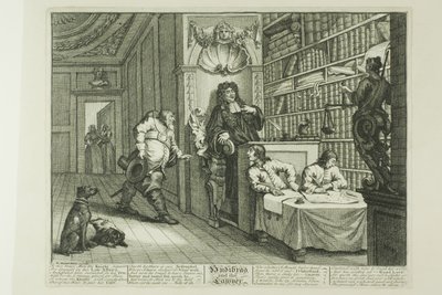 Hudibras und der Anwalt, Tafel zwölf aus Hudibras von William Hogarth