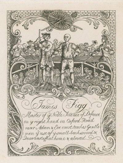 James Figgs Visitenkarte, entworfen von Hogarth von William Hogarth