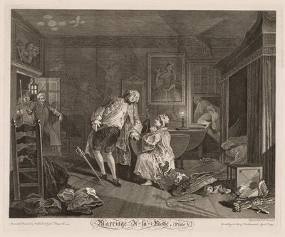 Heirat à la Mode: Der Tod des Earls von William Hogarth