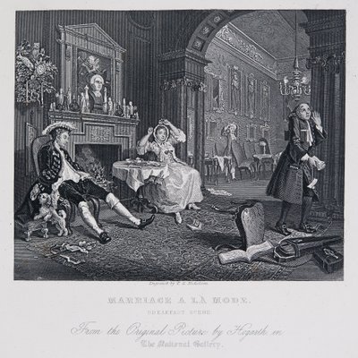 Heirat à la Mode: Frühstücksszene von William Hogarth