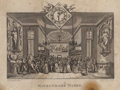 Maskenballkarte von William Hogarth
