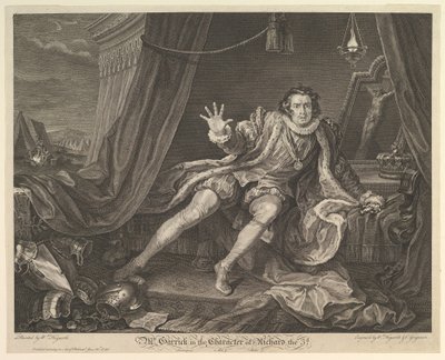 Mr. Garrick in der Rolle von Richard III, 20. Juni 1746 von William Hogarth