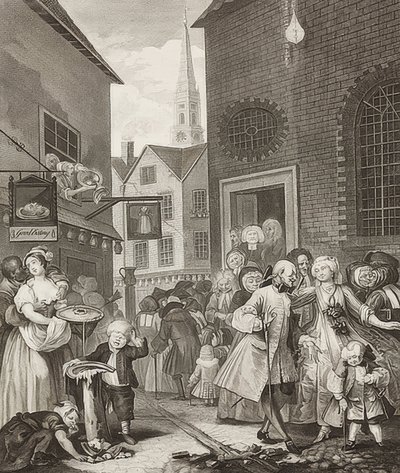 Mittag. Aus: Die vier Tageszeiten von William Hogarth