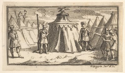 Das Abnehmen des Militärgürtels John Beaver, Römische Militärstrafen von William Hogarth