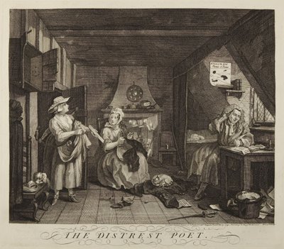Der bedrängte Dichter von William Hogarth