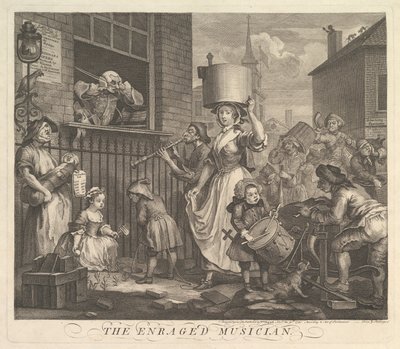 Der wütende Musiker von William Hogarth