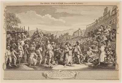 Der faule Lehrling hingerichtet in Tyburn, 30.09.1747 von William Hogarth