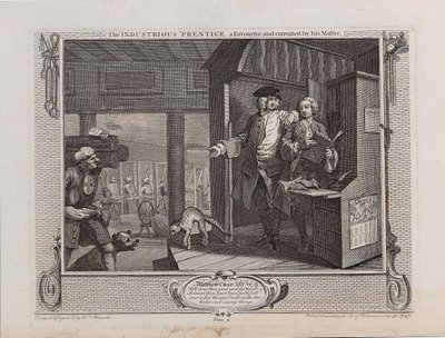Der fleißige Lehrling ein Favorit und vom Meister vertraut, 1747 von William Hogarth