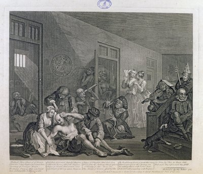Der Wüstling in Bedlam, Platte VIII aus 