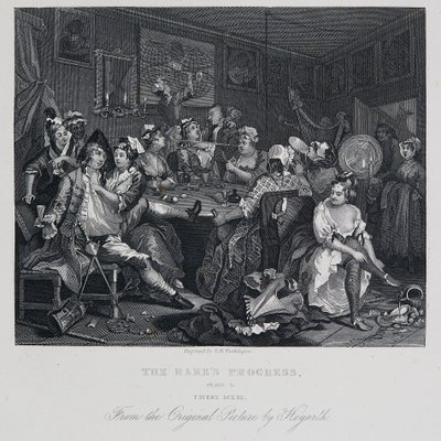 Der Werdegang eines Wüstlings: Tavernen-Szene von William Hogarth