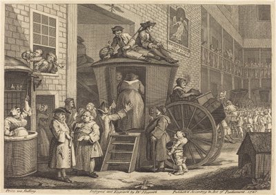 Die Postkutsche oder der Gasthof auf dem Land von William Hogarth