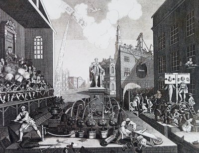 Die Zeiten. Tafel II 1762, von William Hogarth von William Hogarth