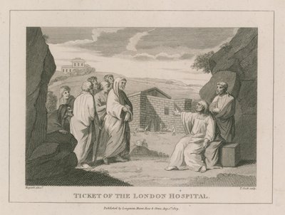 Ticket des Londoner Krankenhauses von William Hogarth
