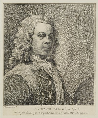 William Hogarth, graviert von Samuel Ireland, ca. 1786 von William Hogarth