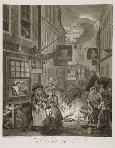 Vier Tageszeiten: Nacht von William Hogarth