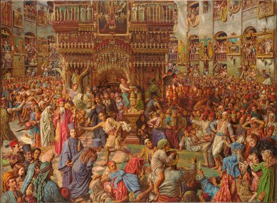 Das Wunder des heiligen Feuers, Kirche des Heiligen Grabes von William Holman Hunt