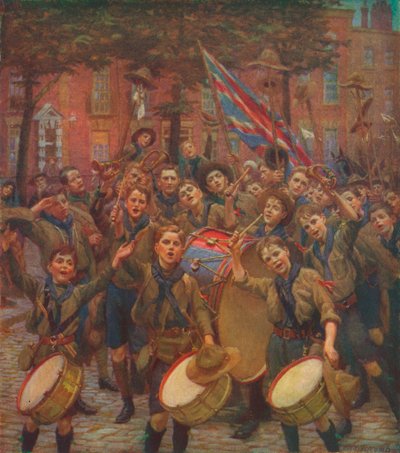 Den Hauptpfadfinder anfeuern, um 1914 von William Holt Yates Titcomb