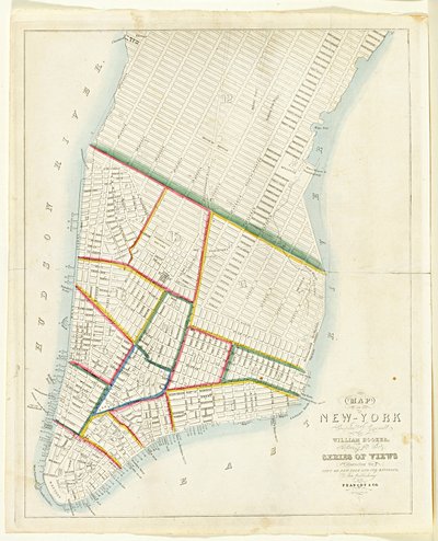 Karte der Stadt New York [bis zur East 53rd Street], 1885 von William Hooker