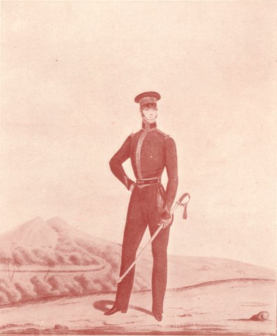 Offizier der Madras Army Rifles, Freizeitkleidung, um 1837-1843, 1909 von William Hunsley