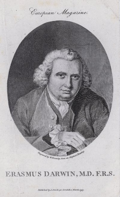 Erasmus Darwin, englischer Arzt, Naturphilosoph, Dichter und Kämpfer für die Abschaffung des Sklavenhandels von William III (after) Bromley