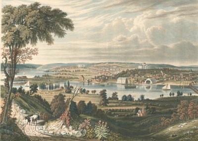 Stadt Washington: Von jenseits der Marinewerften, veröffentlicht 1834 von William James Bennett