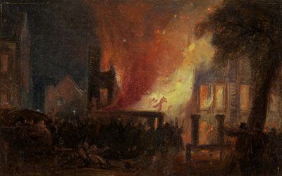 Bristol-Unruhen: Das Brennen von Queen Square: das Zollhaus von William James Muller