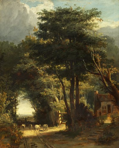 Landschaft mit der Kirche von Frenchay in der Ferne von William James Muller