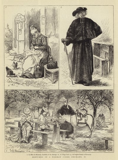 Skizzen in einem normannischen Apfelwein-Orchard, II von William John Hennessy