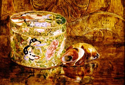 Studie von Porzellan und Muscheln von William Joseph J.C. Bond