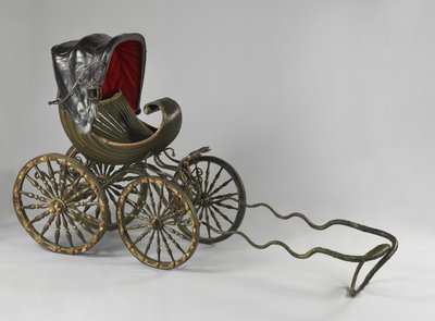 Bemalter und vergoldeter Kinderwagen von William Kent