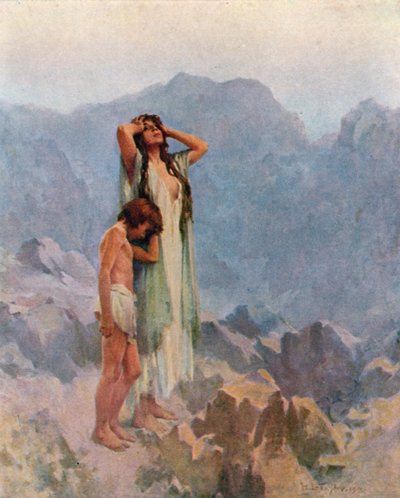 Hagar und Ismael in der Wüste von William Ladd Taylor
