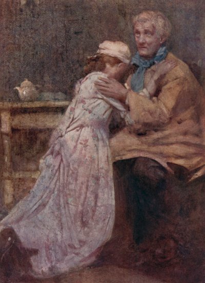 Illustration für The Deserted Village von Oliver Goldsmith (Farblithografie) von William Lee Hankey