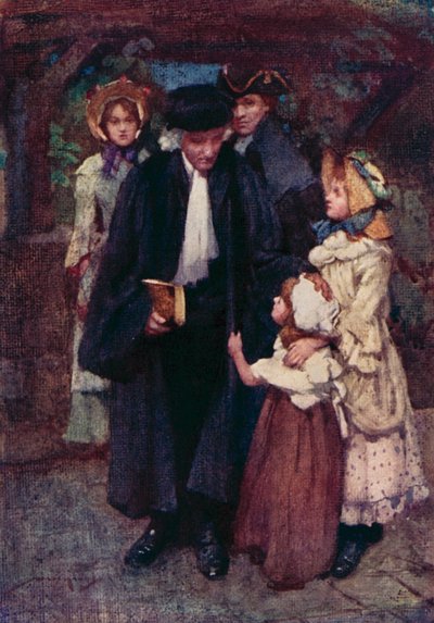Illustration für The Deserted Village von Oliver Goldsmith (Farblithografie) von William Lee Hankey