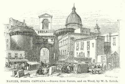 Neapel, Porta Capuana von William Leighton (after) Leitch