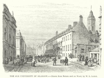 Die alte Universität von Glasgow von William Leighton (after) Leitch