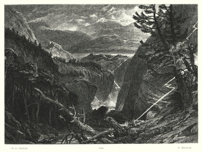 Lord Byrons Childe Harold, Gesang III, Strophe 96 (Gravur) von William Leighton Leitch