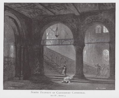 Nordquerhaus der Kathedrale von Canterbury von William Lewis (after) Telbin