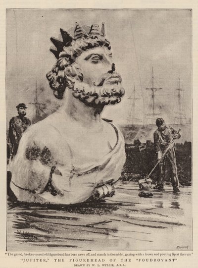 Jupiter, das Galionsfigur der Foudroyant von William Lionel Wyllie
