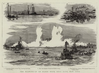Die Sprengung von Flood Rock, Hell Gate, New York von William Lionel Wyllie
